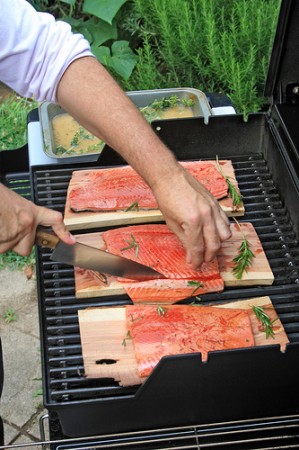 Wild salmon grilling from woodleywonderworks