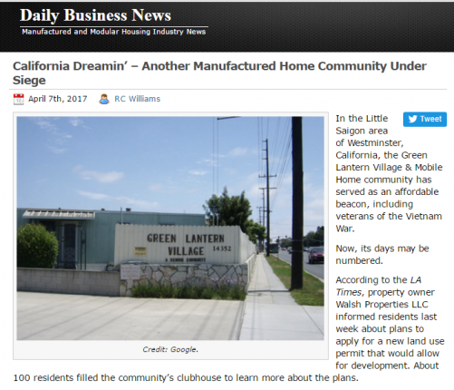 CaliforniaDreaminAnotherManufacturedHomeCommunityUnderSeigeMastheadMHProNews