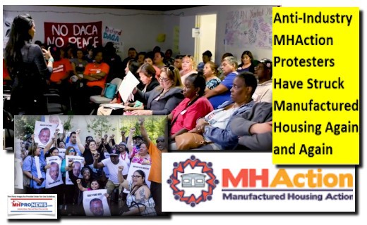 MHActionLogoAntiIndustryMHActionProtestorsSturkManufacturedHousingAgainMastheadCommentaryMHProNews