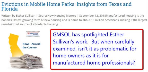 EvictionsMobileHomeParksInsightsTexasFlordaGSMOLManufacturedHousingIndustryCommentaryAnalysisMastheadMHProNews