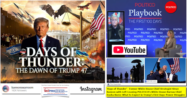 ‘DaysOfThunder’FormerWhiteHouseChiefStrategistSteveBannonWithLeftLeaningPOLITICOsWhiteHouseBureauChiefDashaBurnsWhatToExpectInTrumpsFirst100DaysPowerStrugglesMHProNews