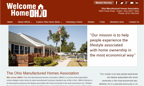 Welcome home ohio website 