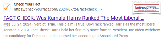 KamalaHarrisRankedMostLiberalLeftistSenatorByGovTrackMHProNews