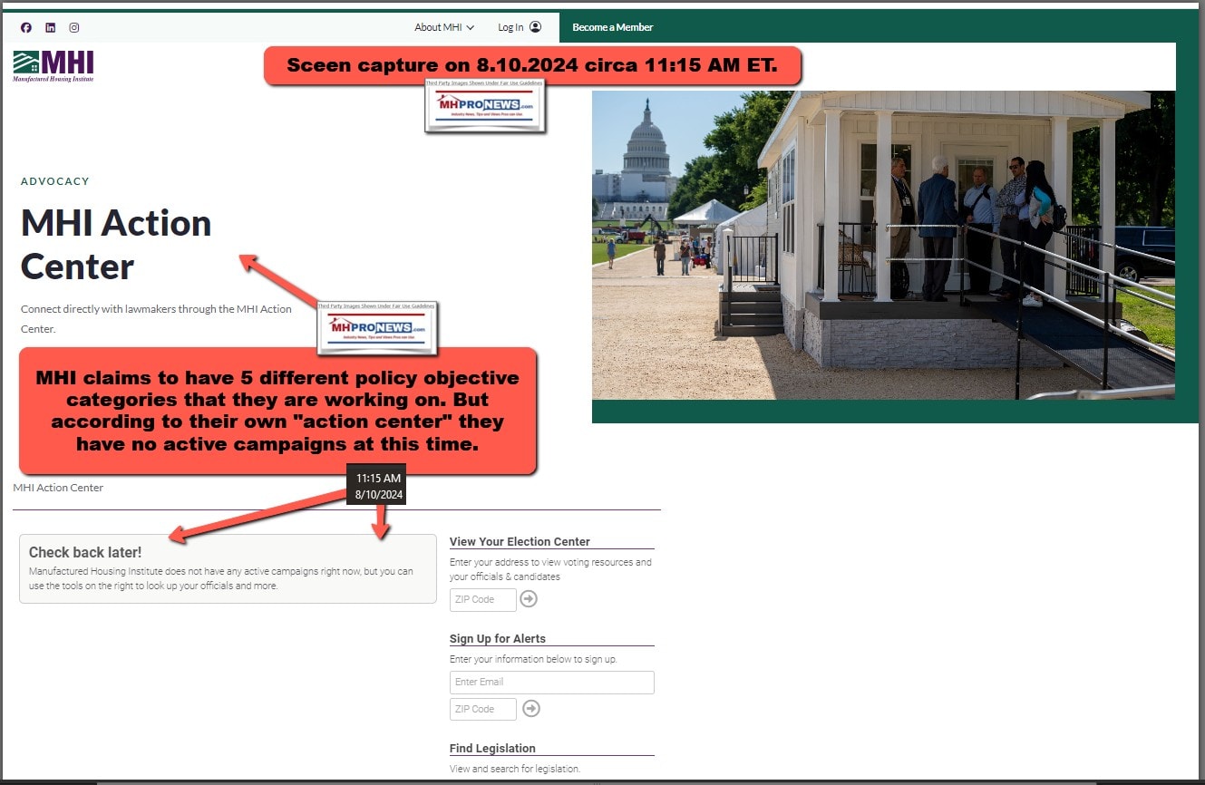 ManufacturedHousingInstituteActionCenter8.10.2024-MHProNewsFactCheckAnalysisCommentaryOnMHIwebsite