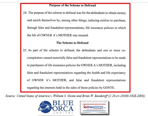 BlueOrcaIllustrationReGaryShiffmanSchemeToDefruadSourceU.S.A.Vs.WilliamGonteBrianBenderoffUndisclosedBySunCommunitiesClaimedMHProNews