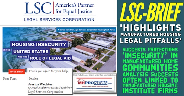 LSC-BriefHighlightsManufacturedHousingLegalPitfallsSuggestsProtectionsInsecurityInManufacturedHomeCommunitiesFactsAnalysisOftenLinkedToManufacturedHousingInstituteFirmsMHProNews