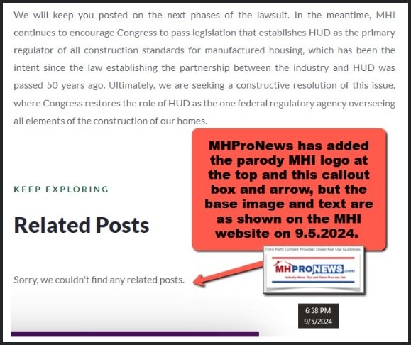 MHI-DOE-LawsuitNewsPostNoRelatedReport-MHProNewsFactCheck