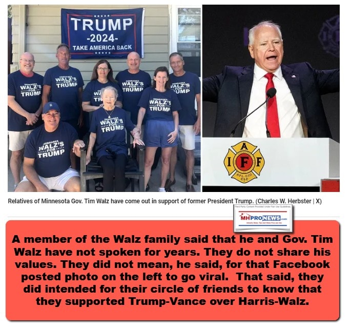 WalzFamilyPhotoFacebookGoesViralWalzRelativesSupportTrumpVanceNotHarrisWalzMHProNews