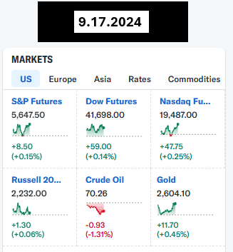 YahooFinanceLogo9ClosingStocksEquitiesBroaderMoneyMarketInvestmentIndicatorsGraphic9.17.2024MHProNews