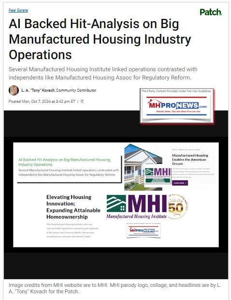 AI Backed Hit-Analysis on Big Manufactured Housing Industry OperationsPatchMHProNews