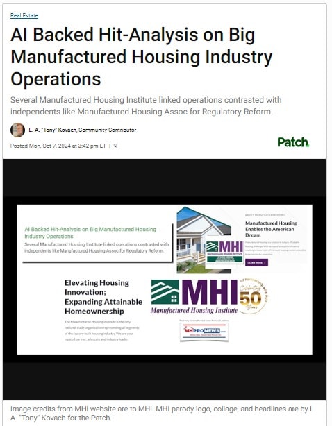 AI-BackedHitAnalysisOnBigManufacturedHousingIndustryOperationsPatchLATonyKovachMHProNews1