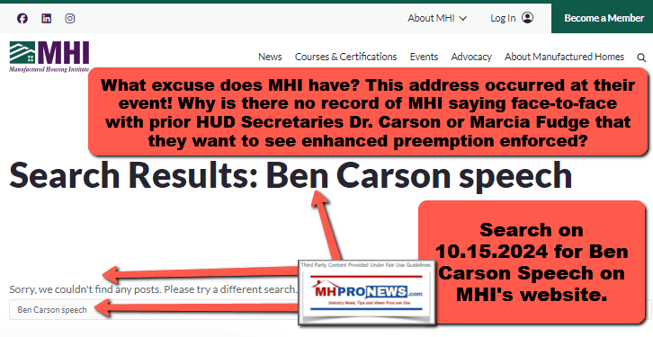 BenCarsonSpeech10.15.2024-MHProNewsFactCheckOfManufacturedHousingInstituteWebsite