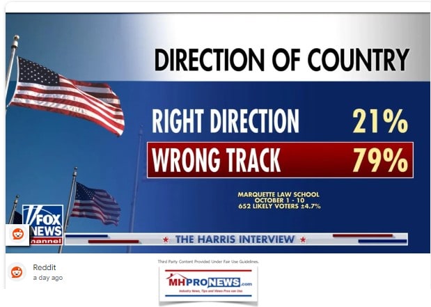 DirectionOfCountryRightDirection21PercentWrongTrack79PercentMarquetteUnivSurveyFoxNewsMHProNews