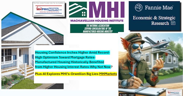 HousingConfidenceInchesHigherAmidRecordHighOptimismTowardMortgageRatesManufacturedHousingHistoricallyBenefitedFromHigherRatesWhyNotNowPlusMHI-OrwellianBigLies-MHMarketsMHProNews