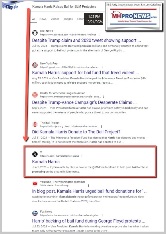 KamalaHarrisRaisesBailForBLMProtestorsGoogleSearchMHProNews