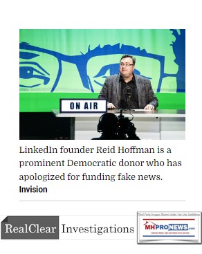 LinkedInFounderReidHoffmanProminentBillionaireDemocraticDonorWhoApologizedFundingFakeNewsInvisionRCI-Screenshot 2024-10-19 050527MHProNews