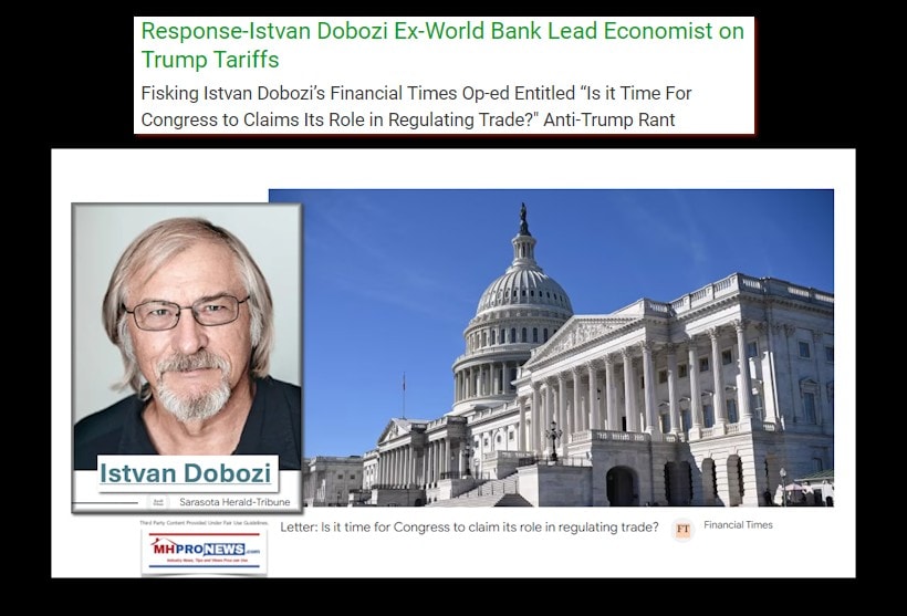 Response-Istvan Dobozi Ex-World Bank Lead Economist on Trump Tariffs PatchLATonyKovachMHProNews