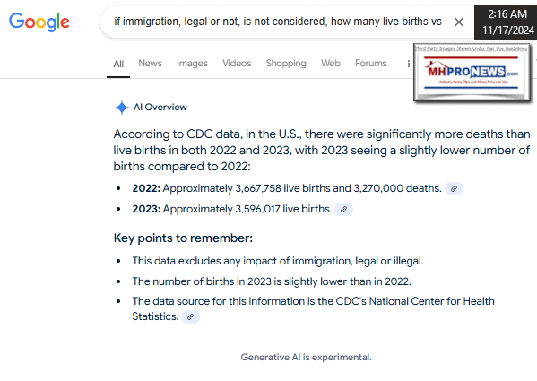 IfImmigrationLegalAndIllegalIsFactoredOutHowManyLiveBirthsVsDeathsAreThereInTheU.S.2022-2023MHProNewsGoogleGemini