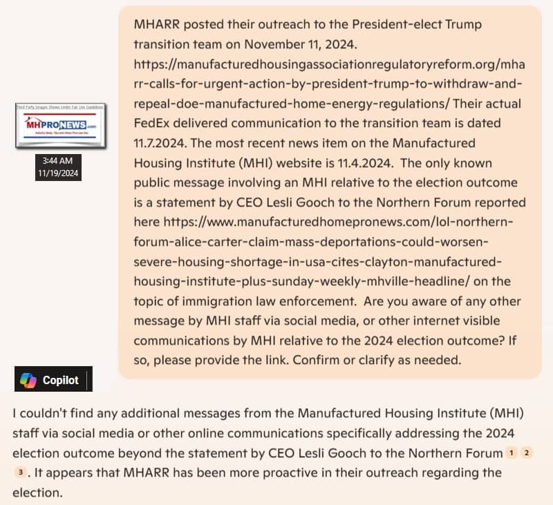 MHARR-ManufacturedHousingInstituteOutreachToTrumpTransitionMHProNews