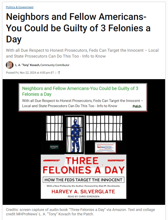 Neighbors and Fellow Americans-You Could be Guilty of 3 Felonies a Day MHProNews'LATonyKovachForThePatchScreenshot 2024-11-24 120838