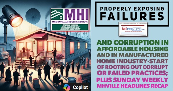 ProperlyExposingFailuresAndCorruptionInAffordableHousingAndInManufacturedHomeIndustryStartRootingOutCorruptOrFailedPracticesPlusSundayWeeklyMHVilleHeadlinesRecapMHProNews