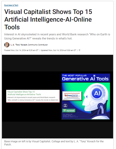 VisualCapitalistShowsTop15ArtificialIntelligenceAI-OnlineToolsPatchScreenshot 2024-11-03 065652MHProNews