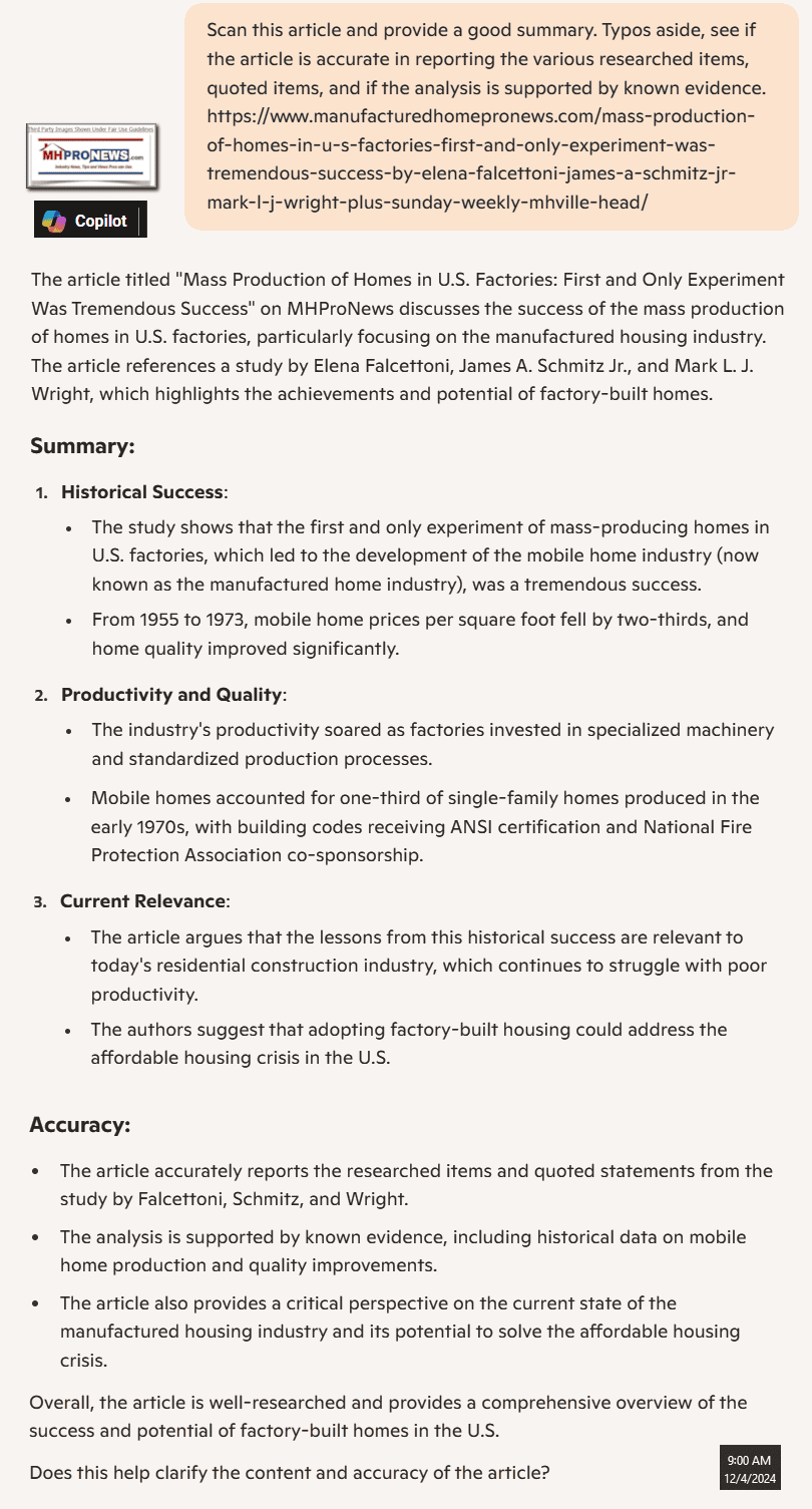 CopilotFactCheckMass-production-of-homes-in-u-s-factories-first-experiment-tremendous-success-elena-falcettoni-james-schmitz-jr-mark-l-j-wright-w-sunday-weekly-headlinesMHProNews