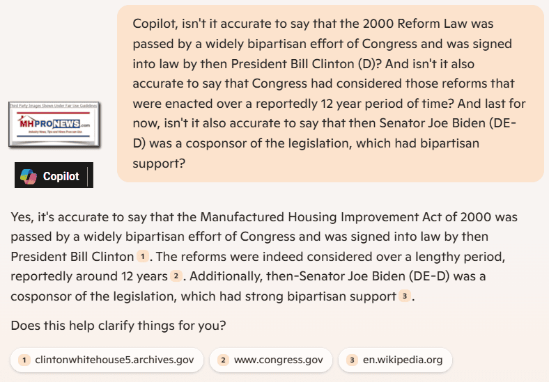 CopilotQ-A-ManufacturedHousingImprovementAct2000JoeBidenCosponsorMHProNews-MHProNews