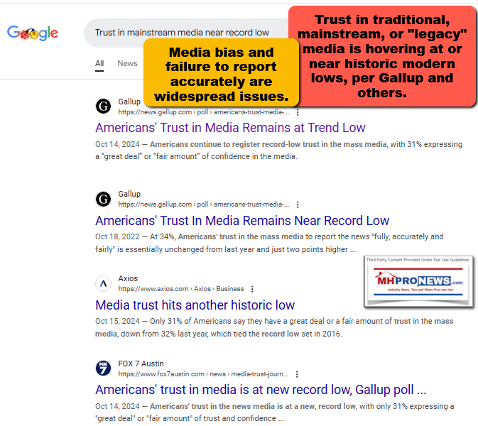 GoogleSearchFactCheckTrustInMediaAtNearHistoricLowsOct2024MHProNews