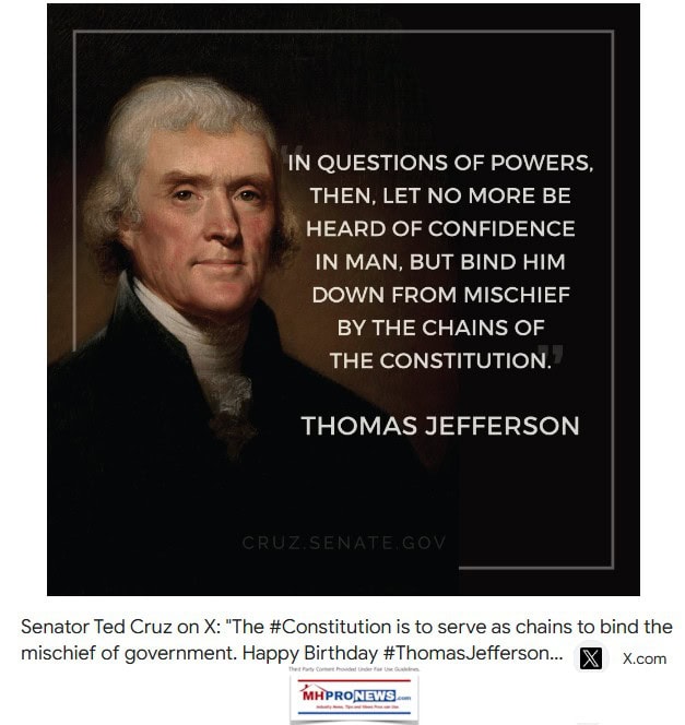 InQuestionsOfPowerThenLetNoMoreBeHeardOfConfidenceInMenButBindThemDownByChainsofConstitutionThosJeffersonQuoteMHProNews