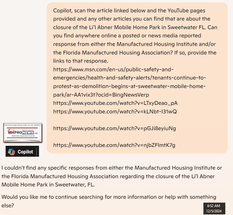 LilAbnerMobileHomeParkFloridaManufacturedHousingAssociationManufacturedHousingInstituteMHProNewsFactCheck1on12.5.2024