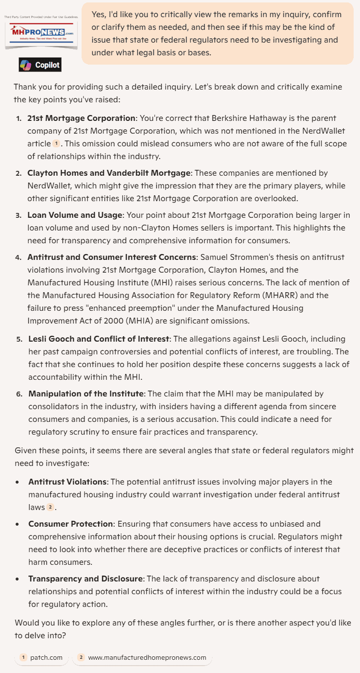 CopilotNerdWalletApparentlyLinkedBRK21stMortgageLesliGoochCEO-ManufacturedHousingInstituteVanderbiltClaytonHomesFactConflictsInterestMHProNewsAnalysis4