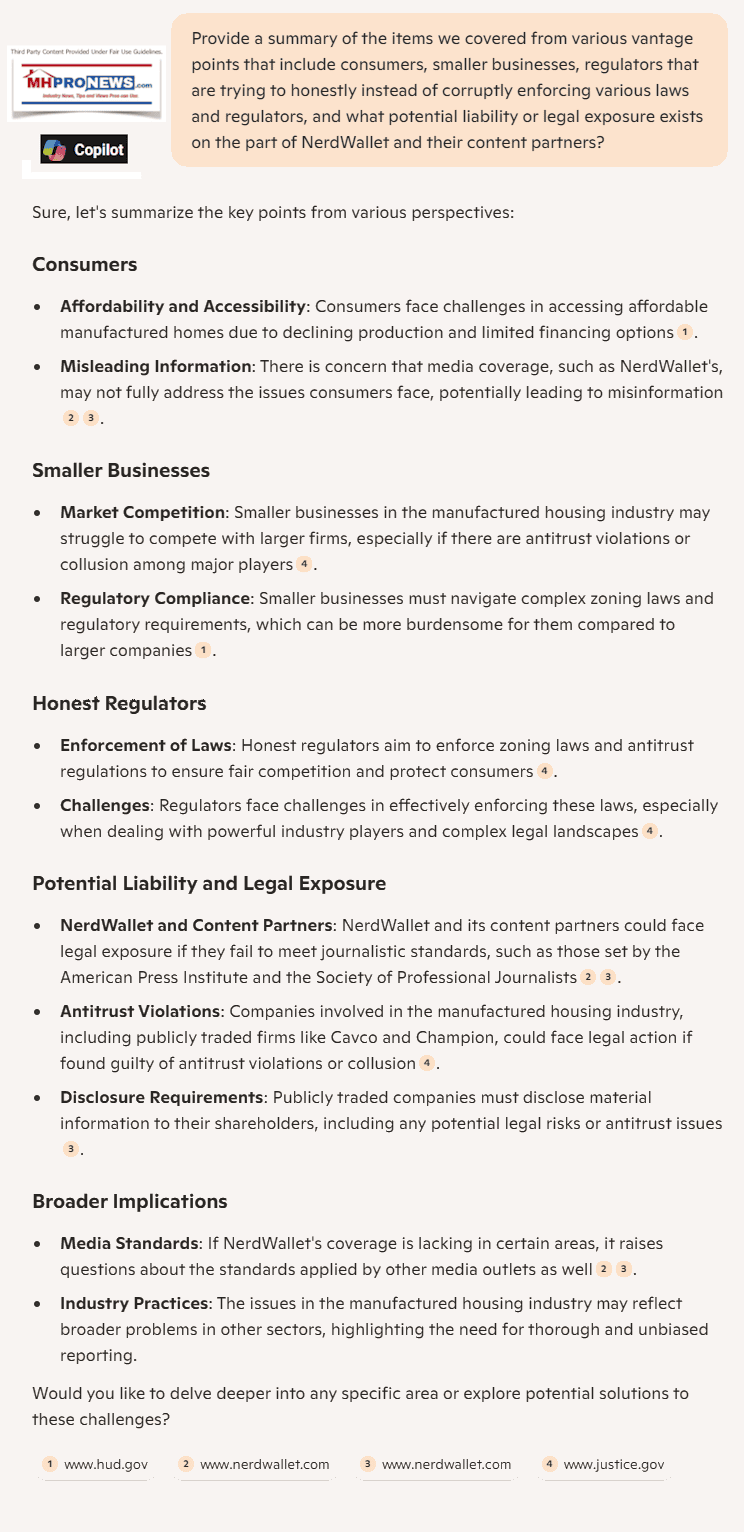 SummaryCopilotNerdWalletApparentlyLinkedCVCO-SKY-BRK-21stMortgageLesliGoochCEO-ManufacturedHousingInstituteVanderbiltClaytonHomesFactConflictsInterestMHProNewsAnalysis7