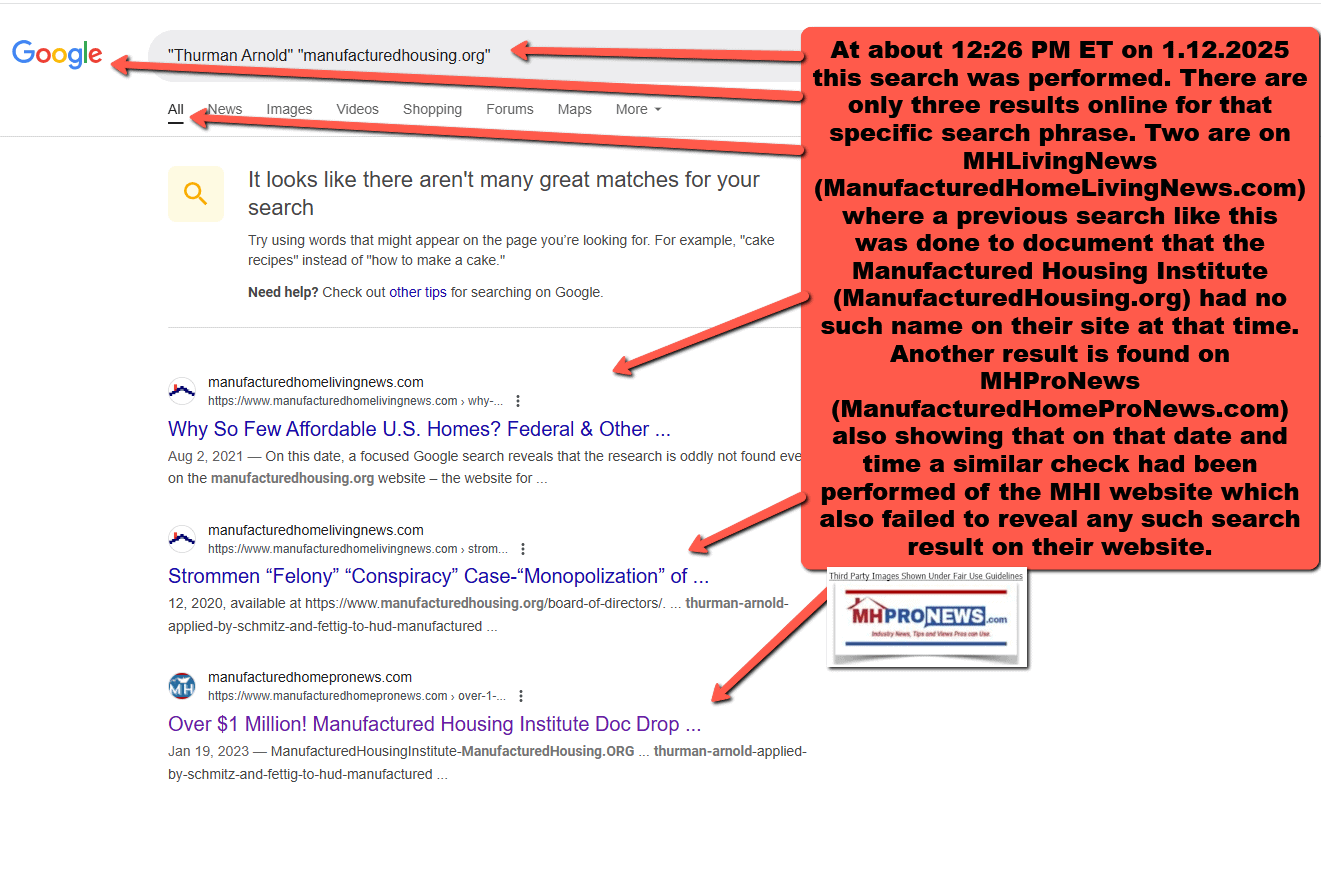 ThurmondArnoldGoogleSearchManufacturedHousing.OrgMHProNewsFactCheck