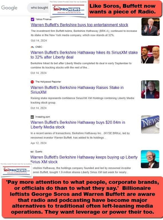 WarrenBuffettGeorgeSorosWantLeverageInfluencePowerOverRadioSiriusXMPodcastMHProNewsFactCheckGoogleNewsHeadlines