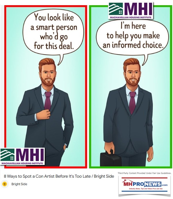 YouLookLikeSmartPersonWhoWouldGoForThisDealManufacturedHousingInstittueConBrightSideCartoonMHProNewsFactCheckAnalysis