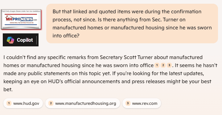 BingCopilotHUD-SecretaryE.ScottTurnerMentionsOfHUDCodeManufacturedHousingManufacturedHomesSinceSwornIntoOfficeMHProNews