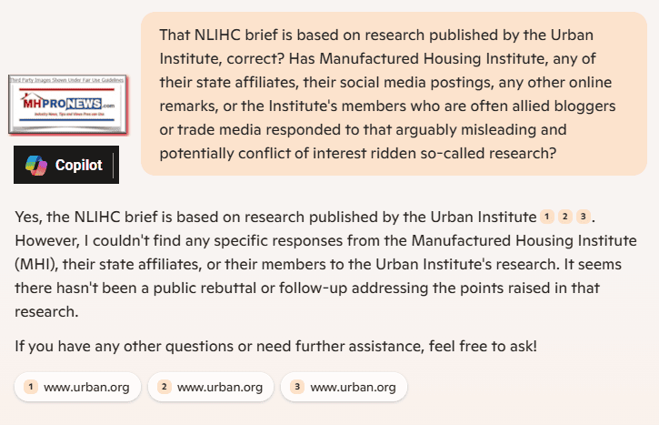 NationalLowIncomeHousingCoalitionClaimedRisksForManufacturedHousingFromFireTornadoesHurricanesUsedUrbanInstituteResearch_NoManufacturedHousingInstituteMHI-ResponseMHProNewsCopilot