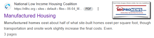 NationalLowIncomeHousingCoalitionManufacturedHomes-HalfCostConventionalHousingMHProNewsFactCheck