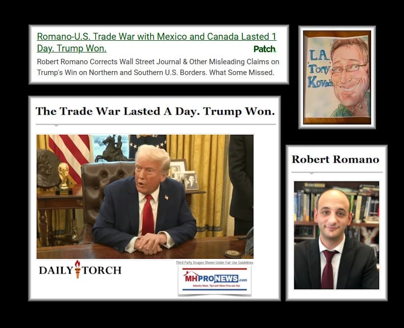 RobertRomanoU.S.TradeWarWithMexicoAndCanadaLasted1DayTrumpWonRobertRomanoCorrectsWallStreetJournalMisleadingClaimsTrumpsWinOnNorthernSouthernU.S.BordersWhatSomeMissedMHProNewsPatch