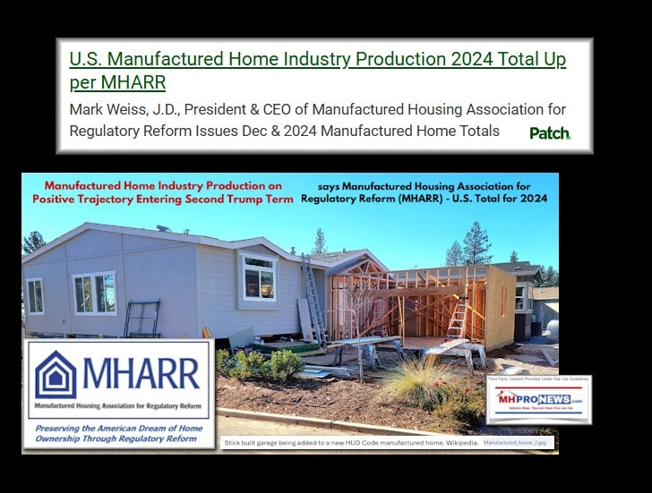 U.S.ManufacturedHomeProductionUpIn2024Over2023ManufacturedHousingAssociationForRegulatoryReformMHARR-Patch