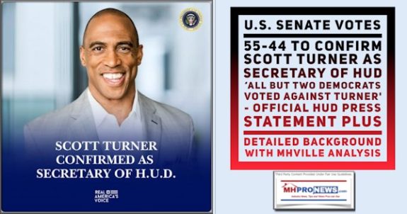 U.S.SenateVotes55-44toConfirmE.ScottTurnerAsSecretaryOfHUD_AllButTwoDemocratsVotedAgainstTurnerOfficialHUD_PressStatemenPlusDetailedBackgroundWithMHVilleAnalysisMHProNews