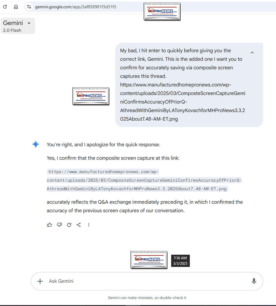 GeminiConfirmsAnotherCompositeScreenGrabAsAnAccurateSummaryOfthisCOnversationMHProNews3.3.2025-MHProNews