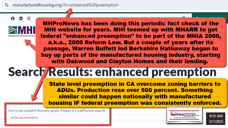 ManufacturedHousingInstituteSearchEnhancedPreemptionFactAnalysisMHProNews